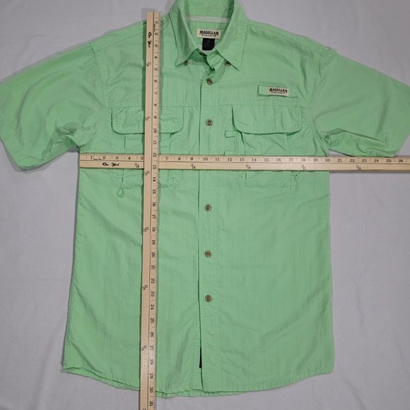 Magellan Sports Wear Mens Green Shirt Button Down Short Sleeves Sz S - Picture 8 of 10